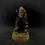 Cloche entomologique en verre avec lucane cerf-volant Lucanus cervus sur diorama de mousses et bois