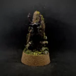Cloche entomologique en verre avec lucane cerf-volant Lucanus cervus sur diorama de mousses et bois
